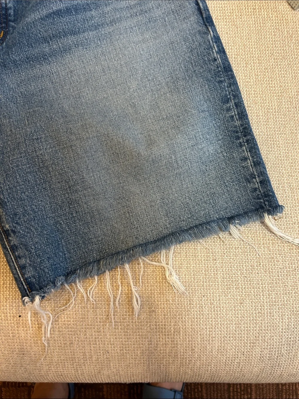 Madewell Mid-tone Long Denim Shorts Cutoffs